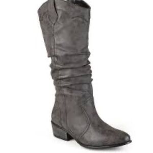 Slouchy Western Fur-Lined Boots